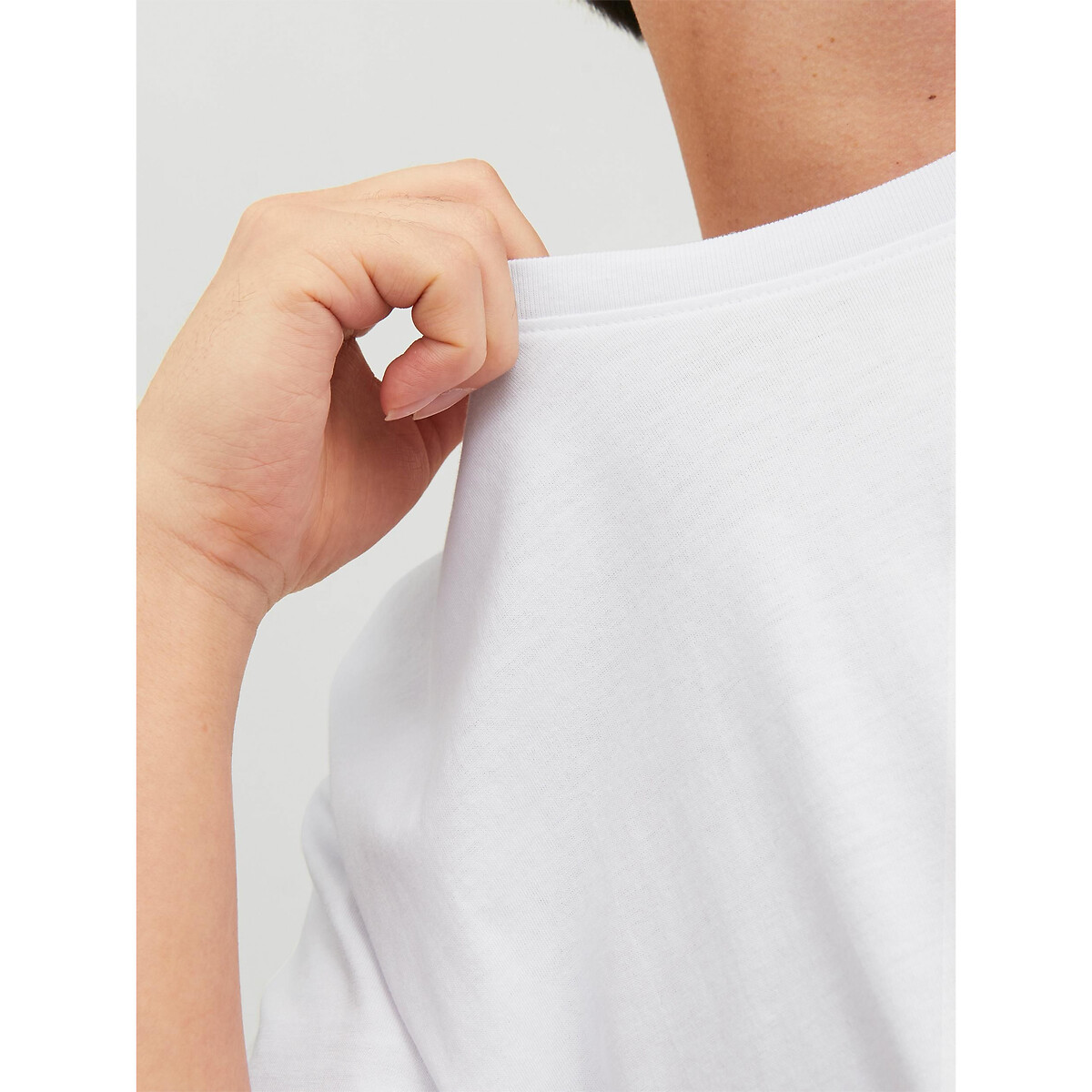 T-shirt Corp Small Logo blanc pur, JACK & JONES