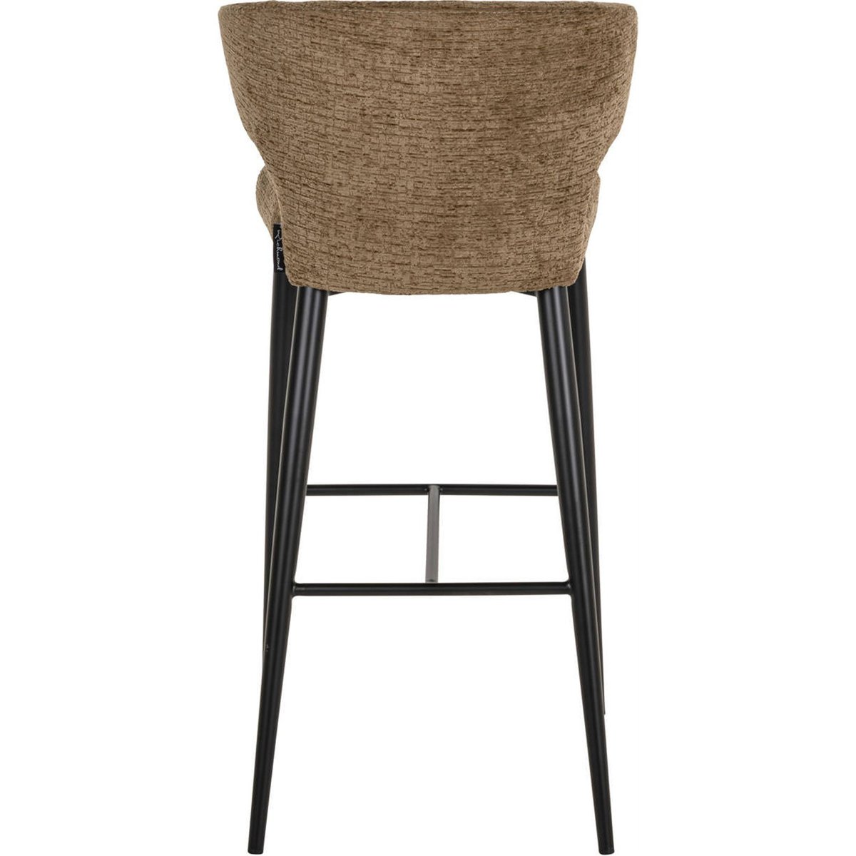 Tabouret de bar en tissu texturé brandy fusion, RECOLLECTION