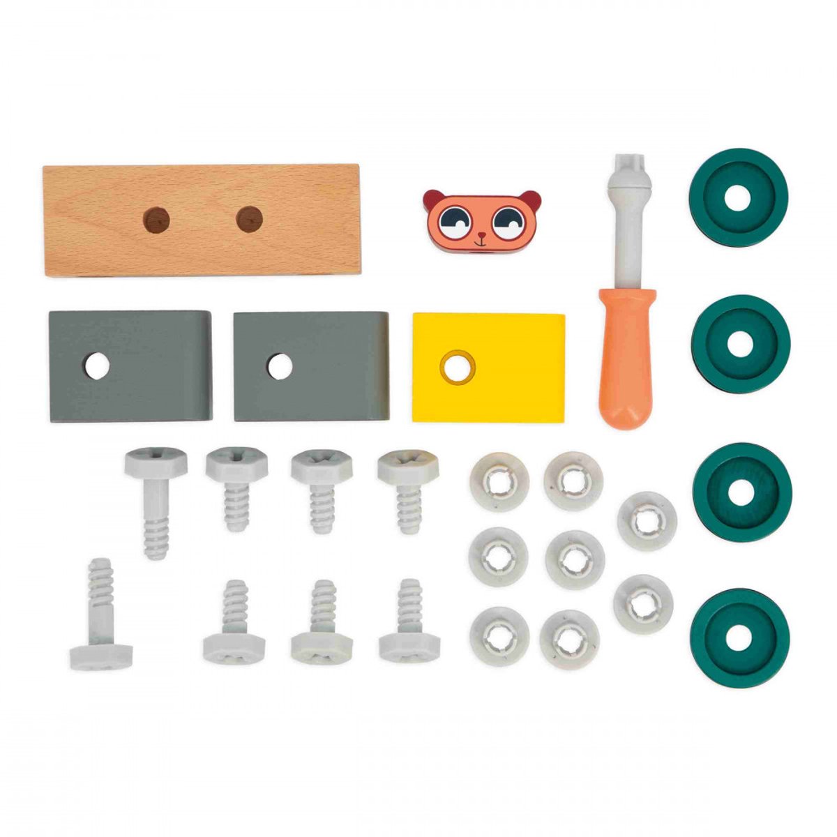 Jeu De Construction En Bois, Voiture À Bricoler multicolore, JANOD