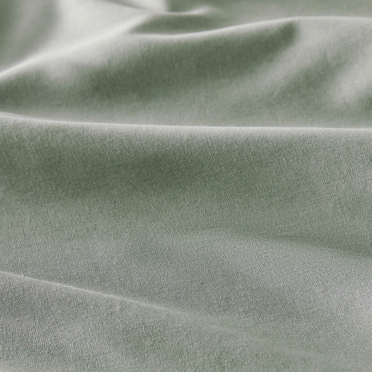 Tenda oscurante, in lino e cotone, con passamaneria arricciata ed effetto ondulato, Lincot verde, LA REDOUTE INTERIEURS