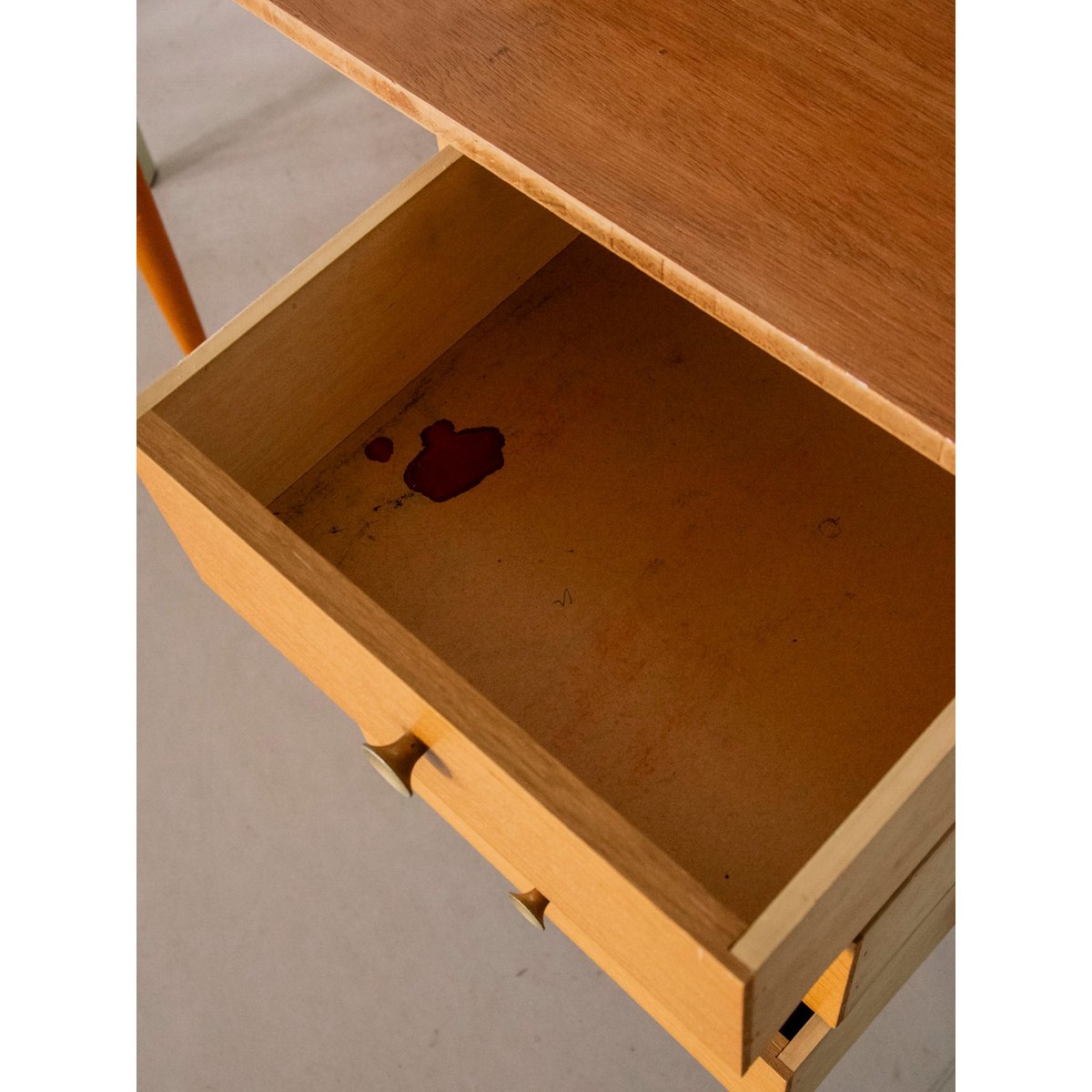 Bureau au style scandinave Yvan N°556 - Bon état bois clair, DEBONGOUT