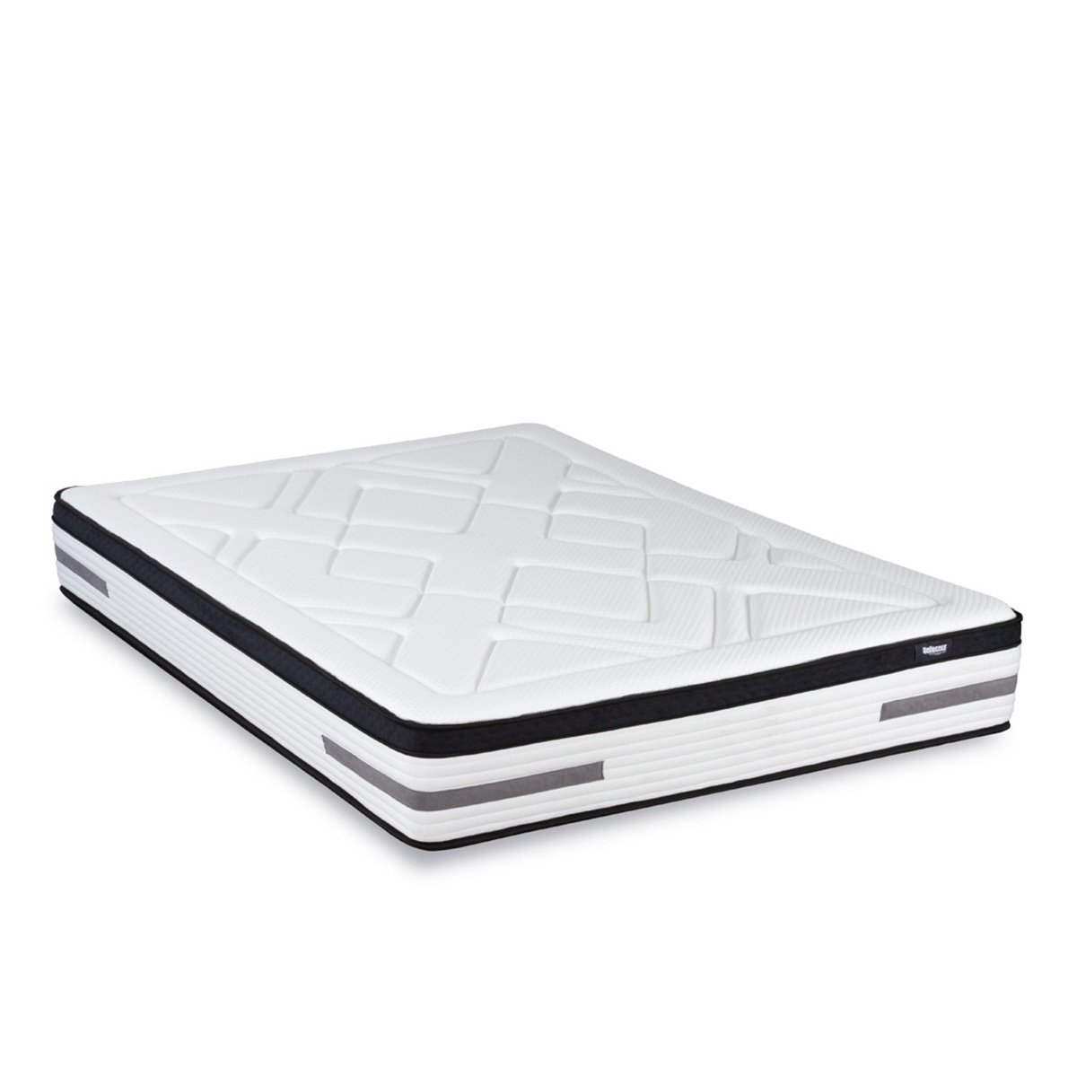 Matelas Ressorts ensachés Bellevue 90x200 cm Accueil Mémoire de forme blanc, BELLECOUR