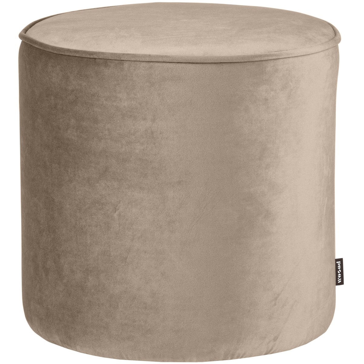 Pouf haut en velours SARA kaki, WOOOD