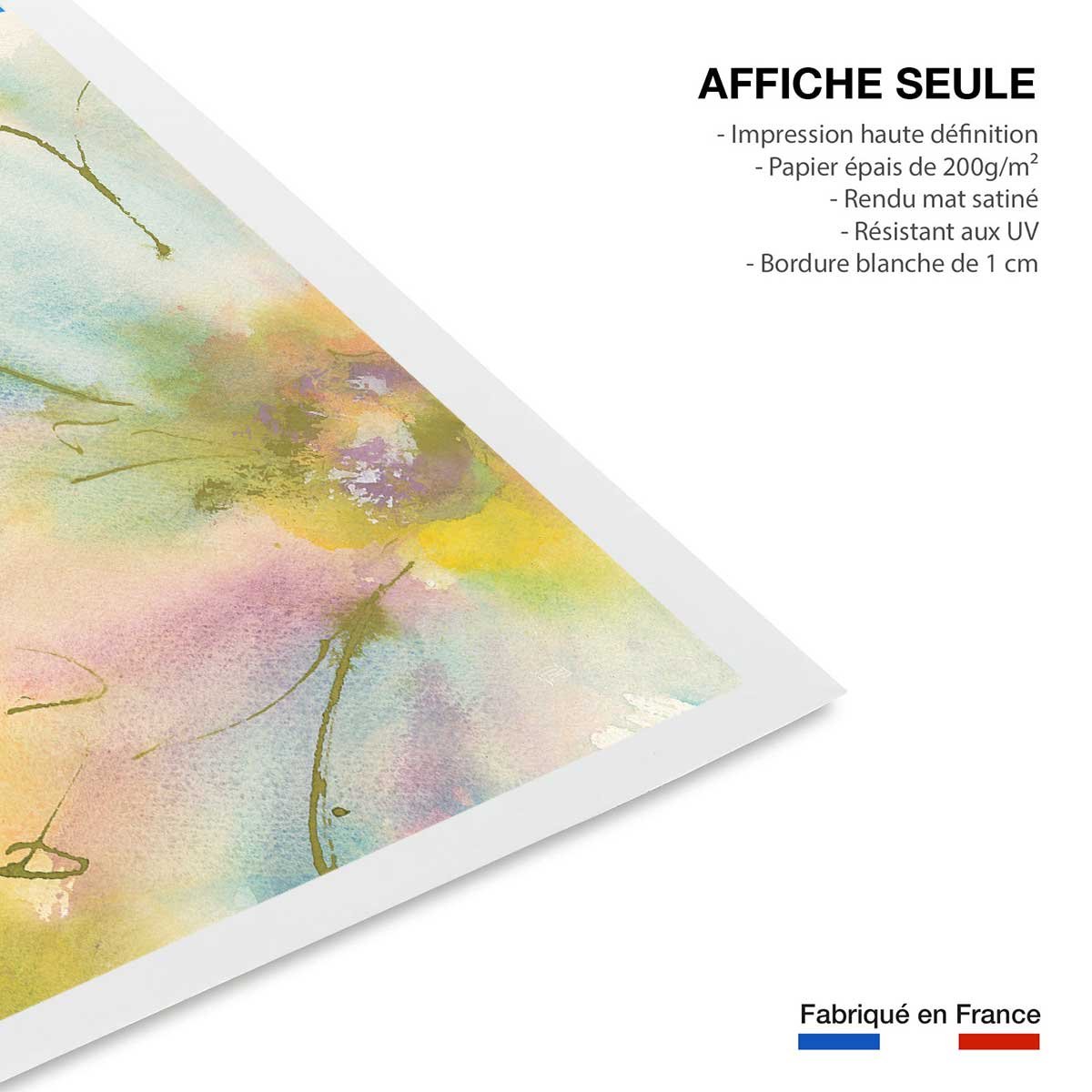 Poster pastel flower affiche seule, HEXOA