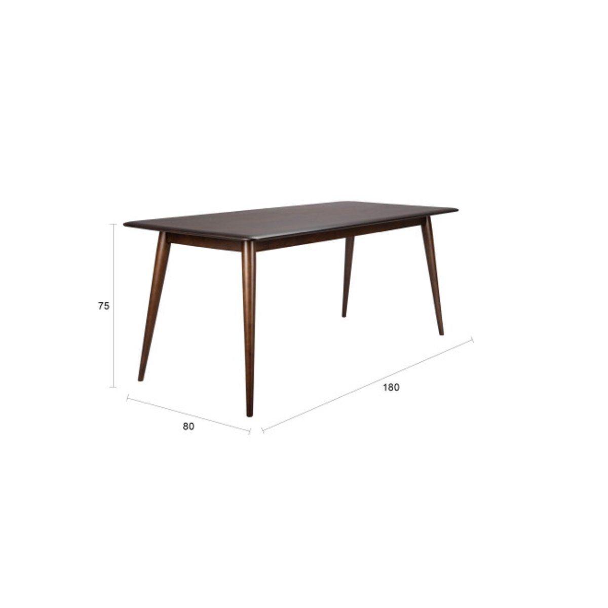 Table à manger carré en bois, L.180 , ELROY marron, DUTCHBONE