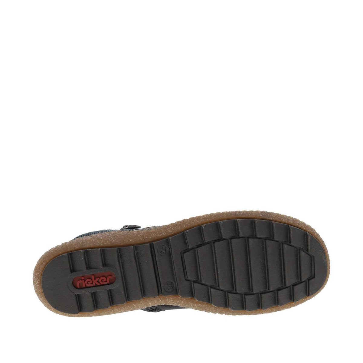 Baskets montantes talon plat bleu marine, RIEKER