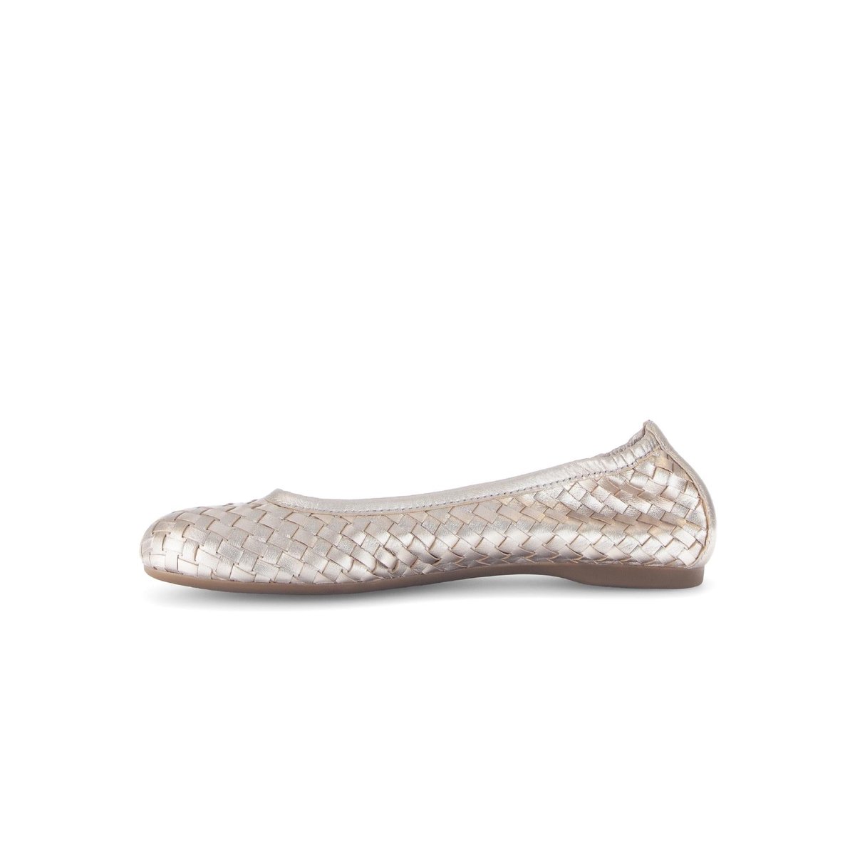 Ballerines en cuir à talon décroché doré, GABOR