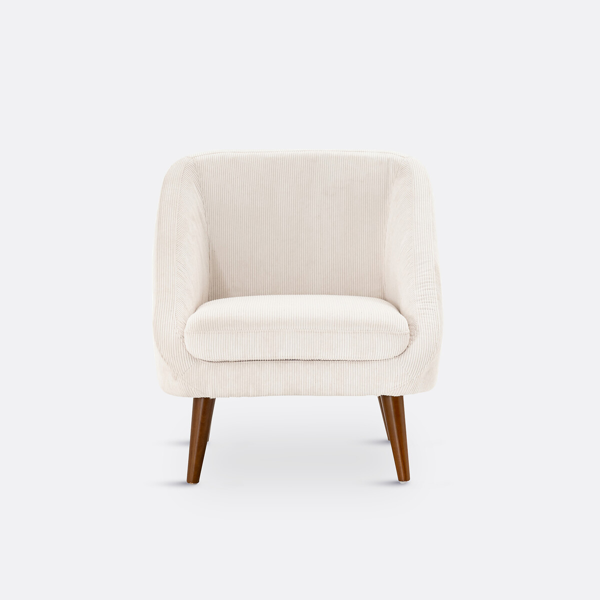 Fauteuil velours côtelé, Séméon ecru, LA REDOUTE INTERIEURS