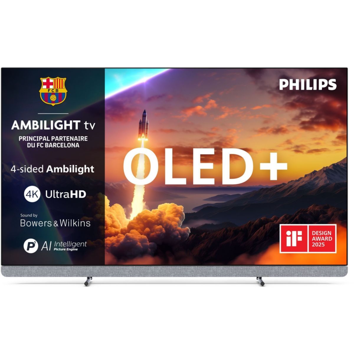 TV OLED 55OLED910 Ambilight 2025 (139cm) métal, PHILIPS