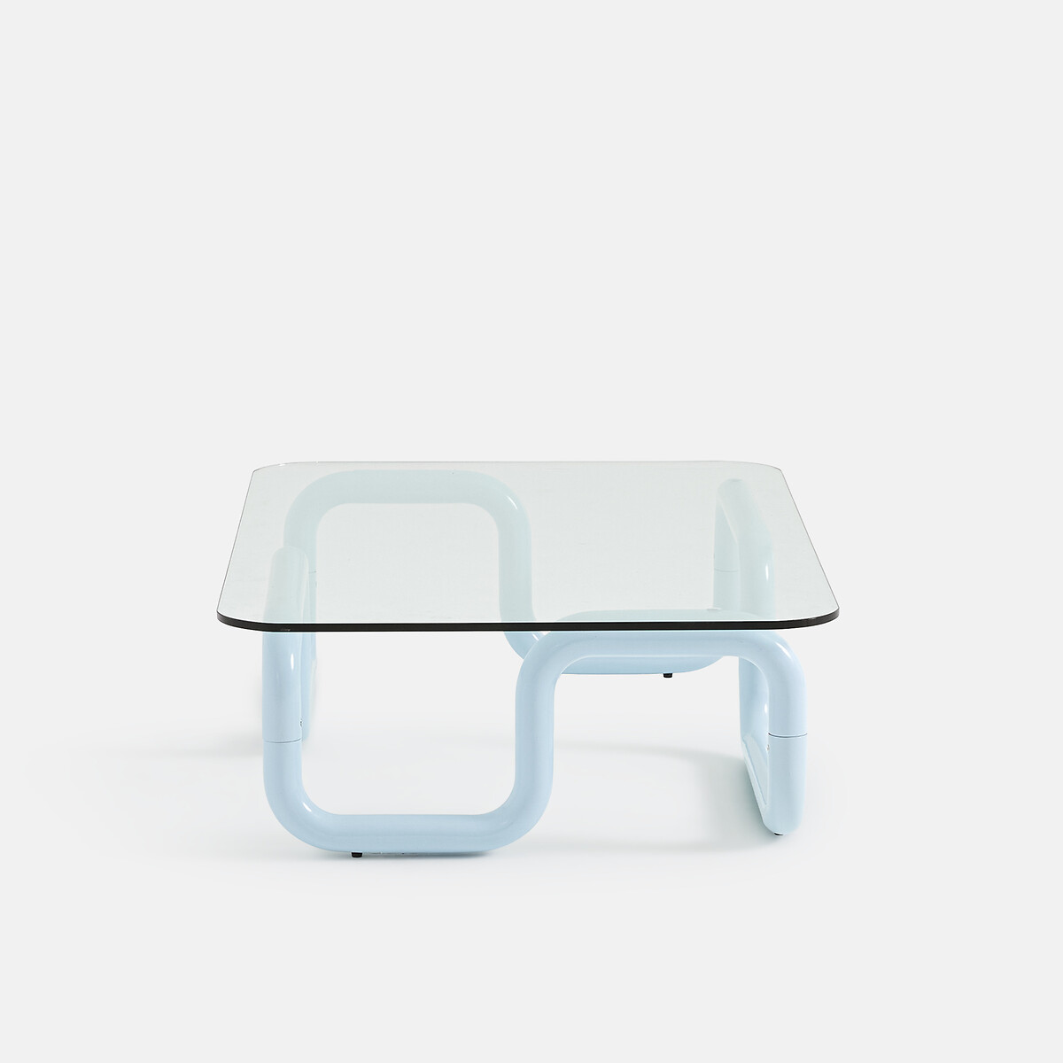 Table basse en verre et en métal acier, TOLORA bleu, LA REDOUTE INTERIEURS
