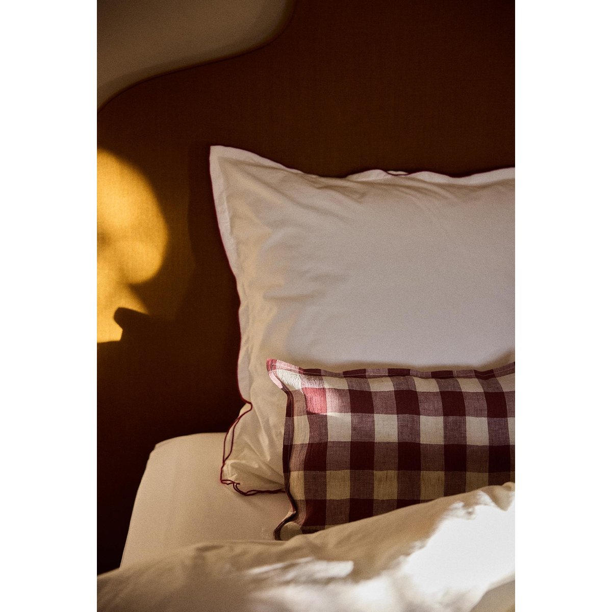 Taie d'oreiller en coton bambou blanc, GABRIELLE PARIS