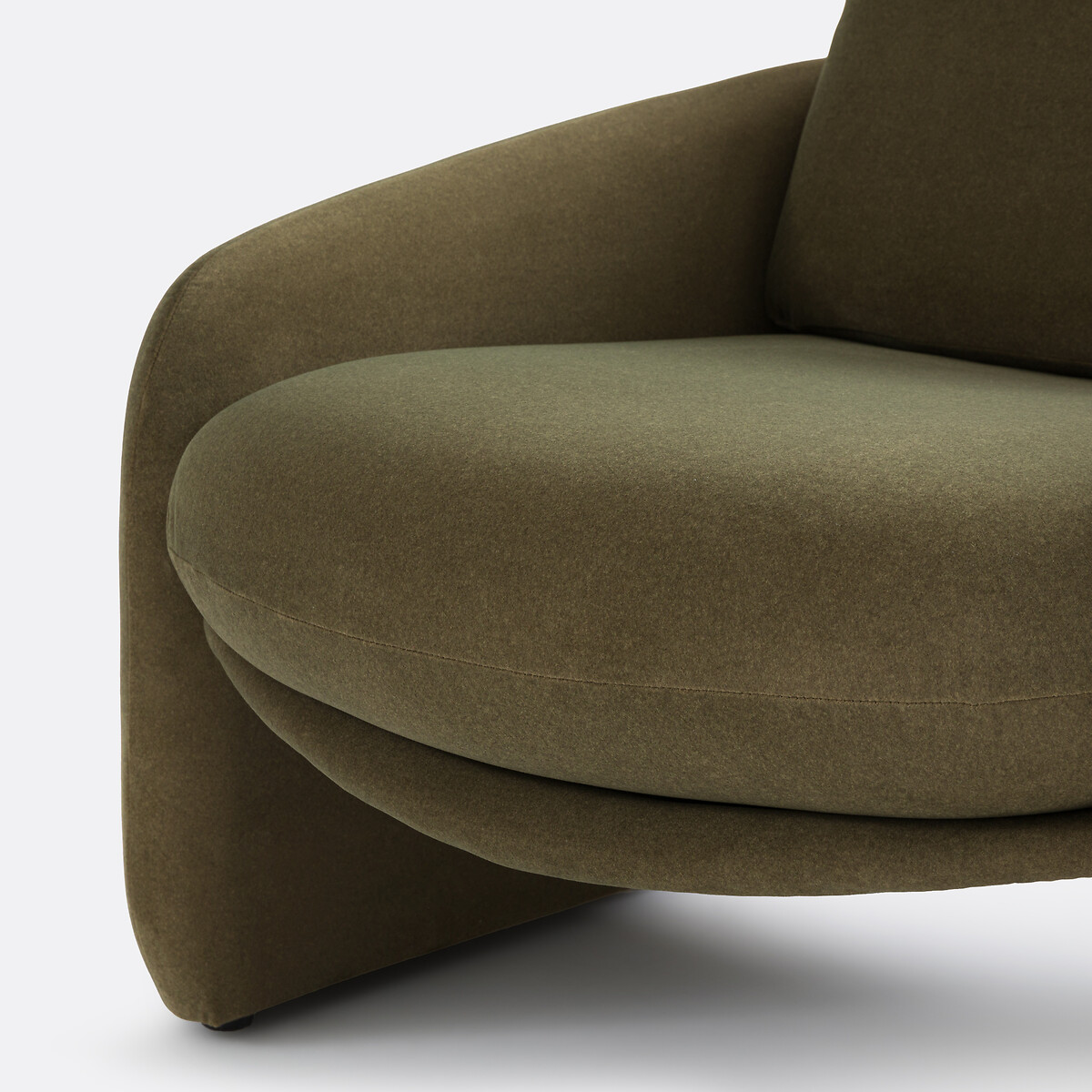 Fauteuil rembourré, velours mat, Bellagio vert foncé/vert clair, LA REDOUTE INTERIEURS