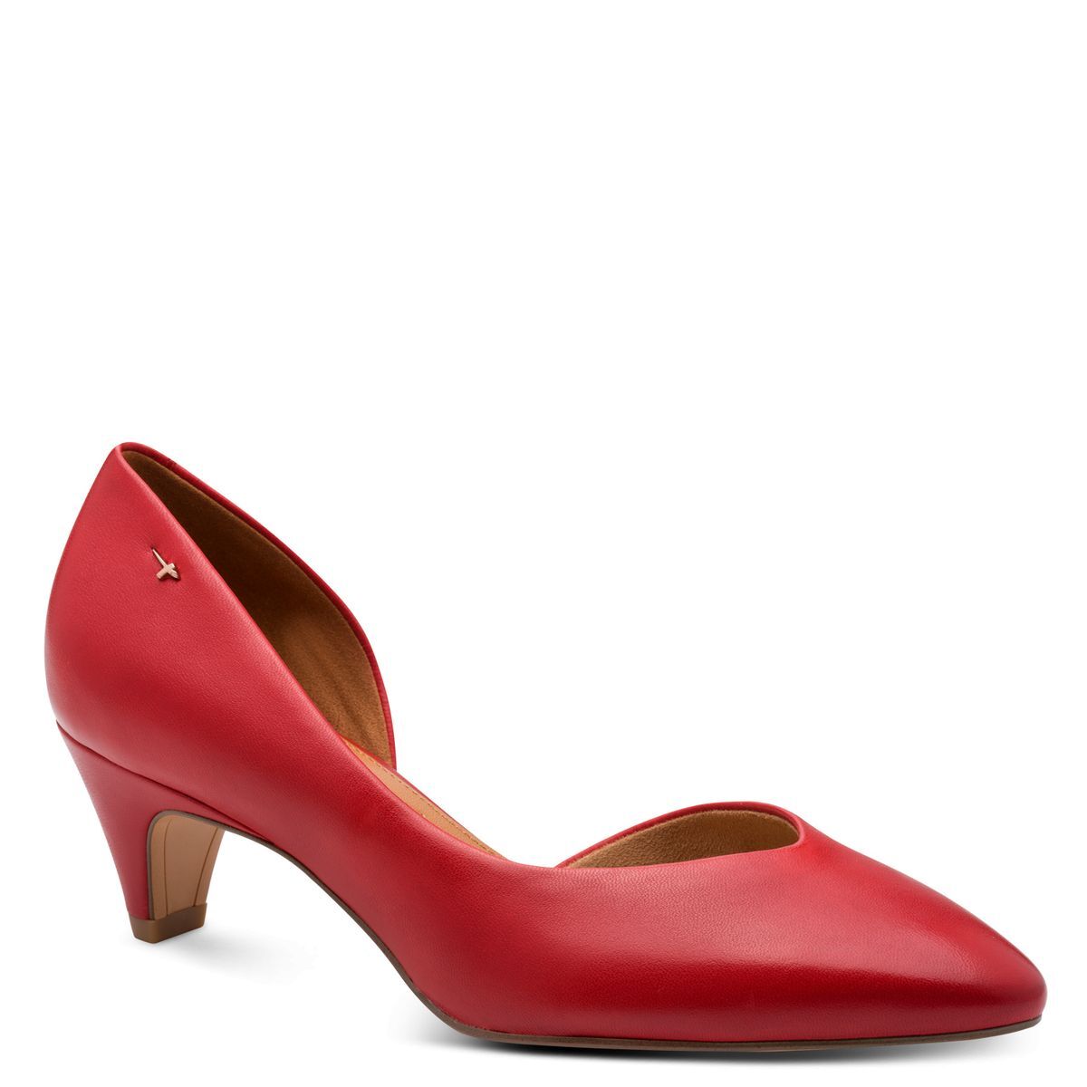 Escarpin en cuir rouge, TAMARIS