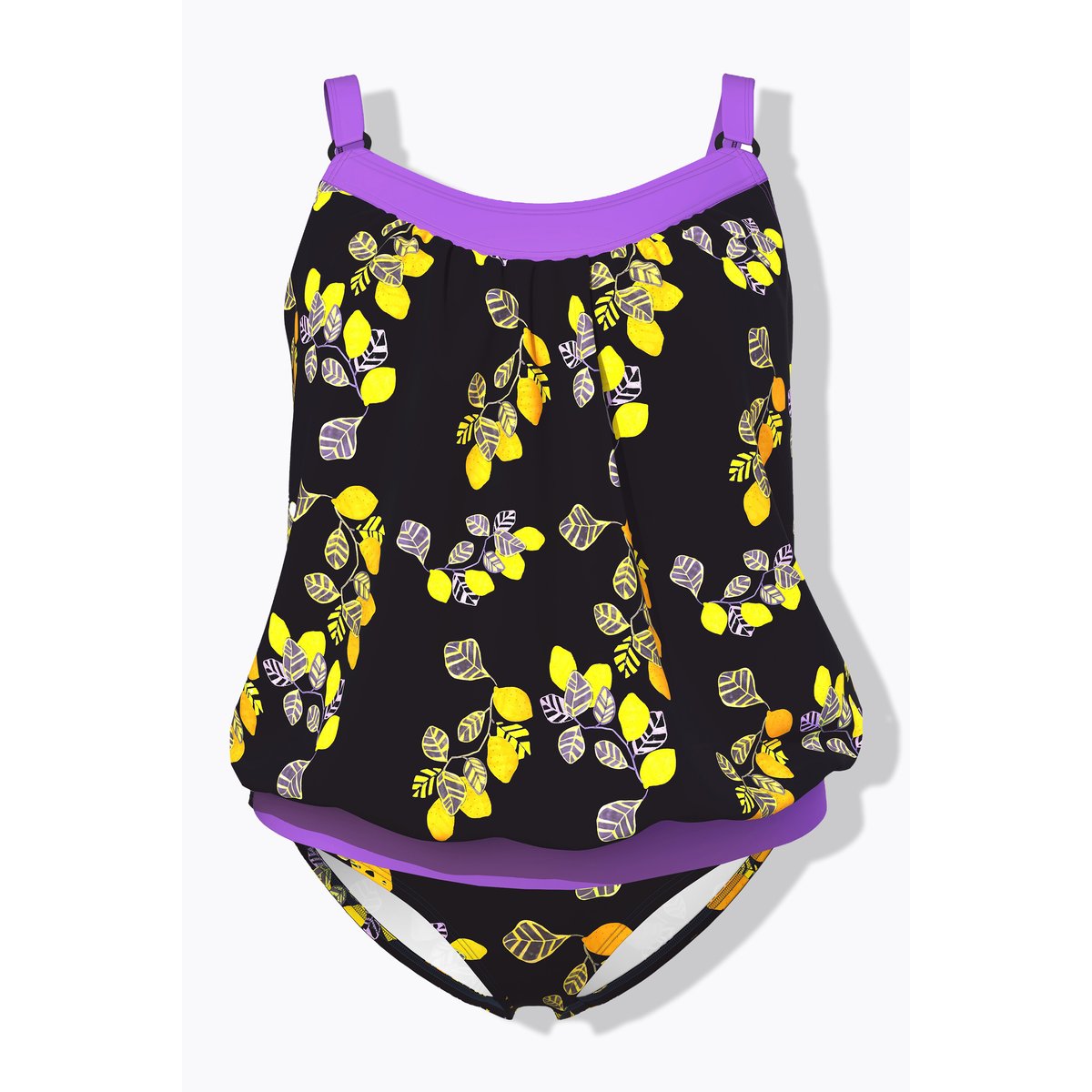 Tankini à bonnets souples et bretelles noir, ULLA POPKEN