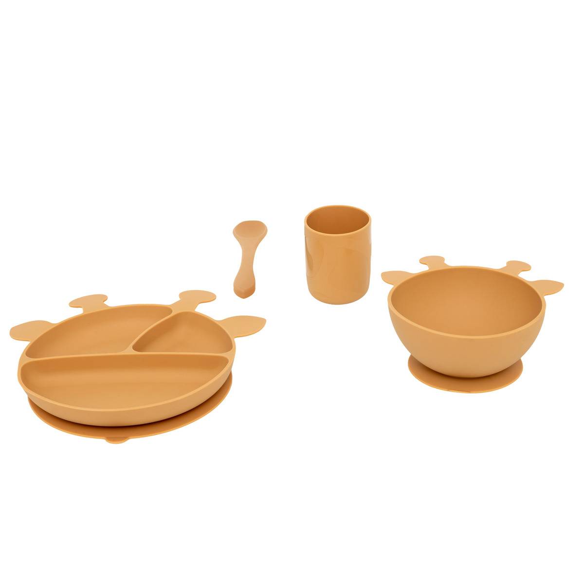Set repas enfant GIRAFE moutarde, ATMOSPHERA FOR KIDS
