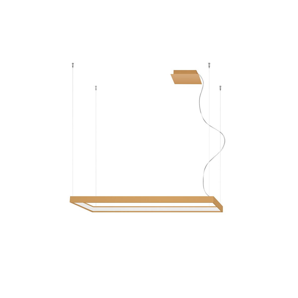 Lustre Aluminium Doré LED 1 Tuula doré, EDEN