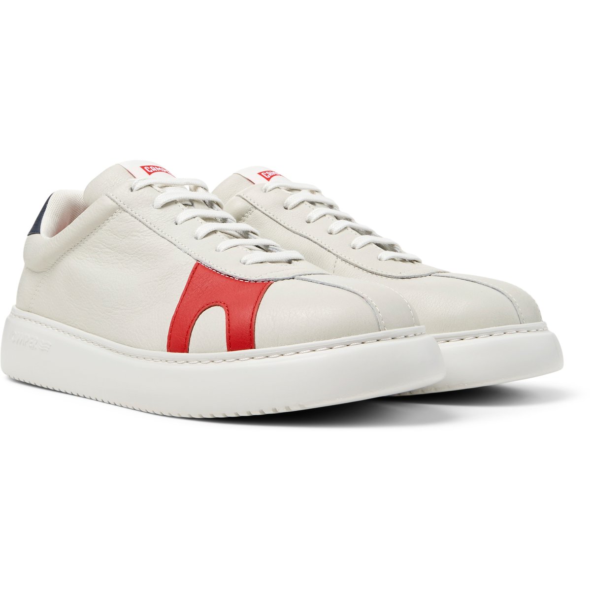 Baskets Runner K21 Twins cuir blanc naturel 4, CAMPER