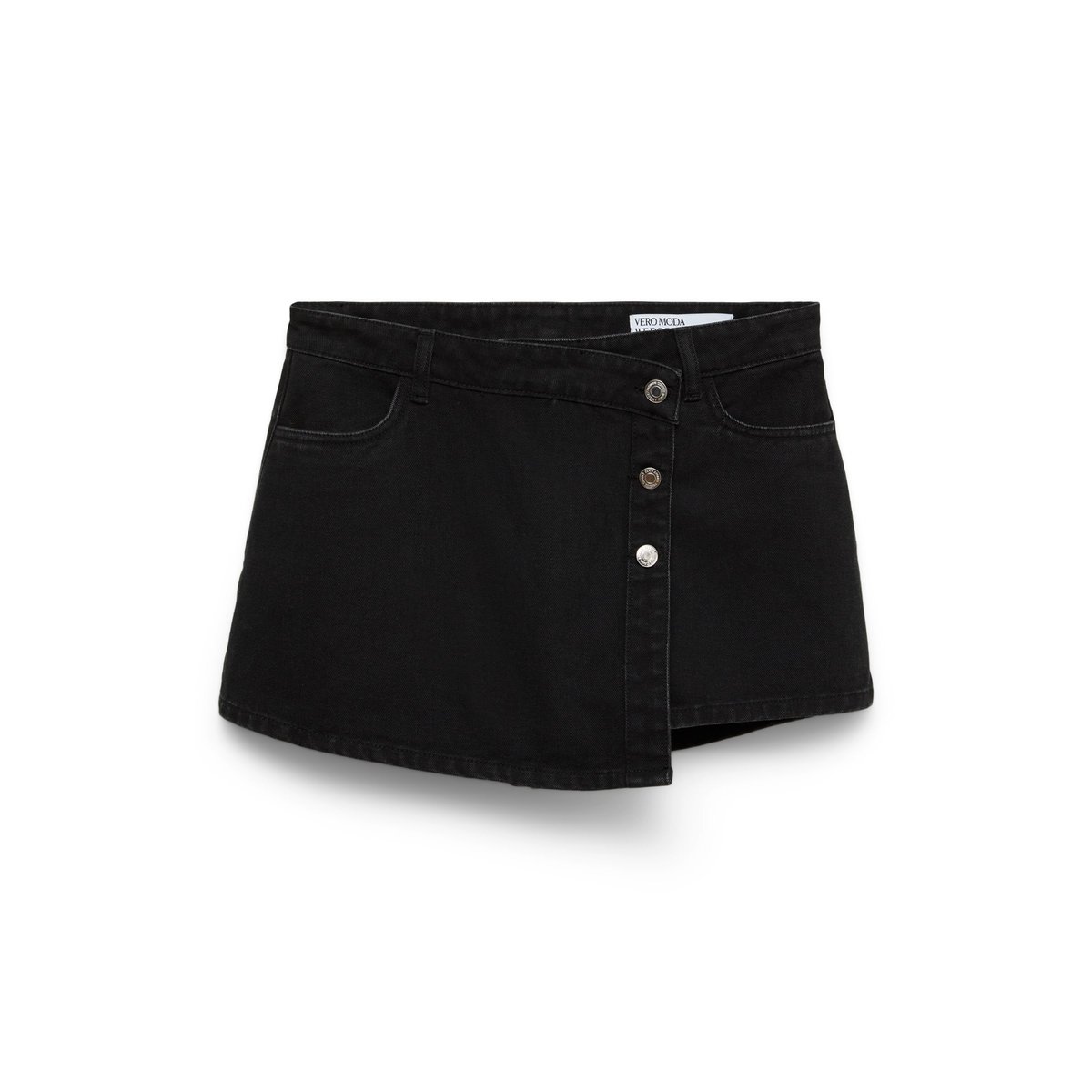 Jupe Courte black denim 1, VERO MODA