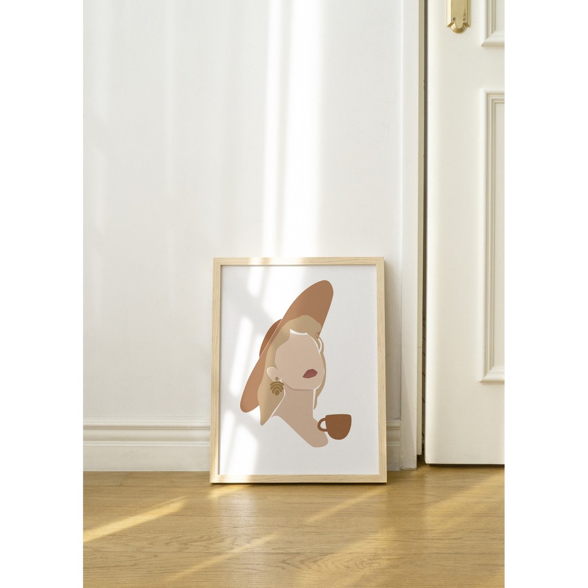 Affiche Visage Femme 1 blanc, L'AFFICHERIE