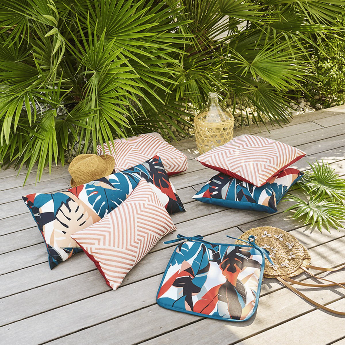 Coussin extérieur DEYO bleu canard, ATMOSPHERA