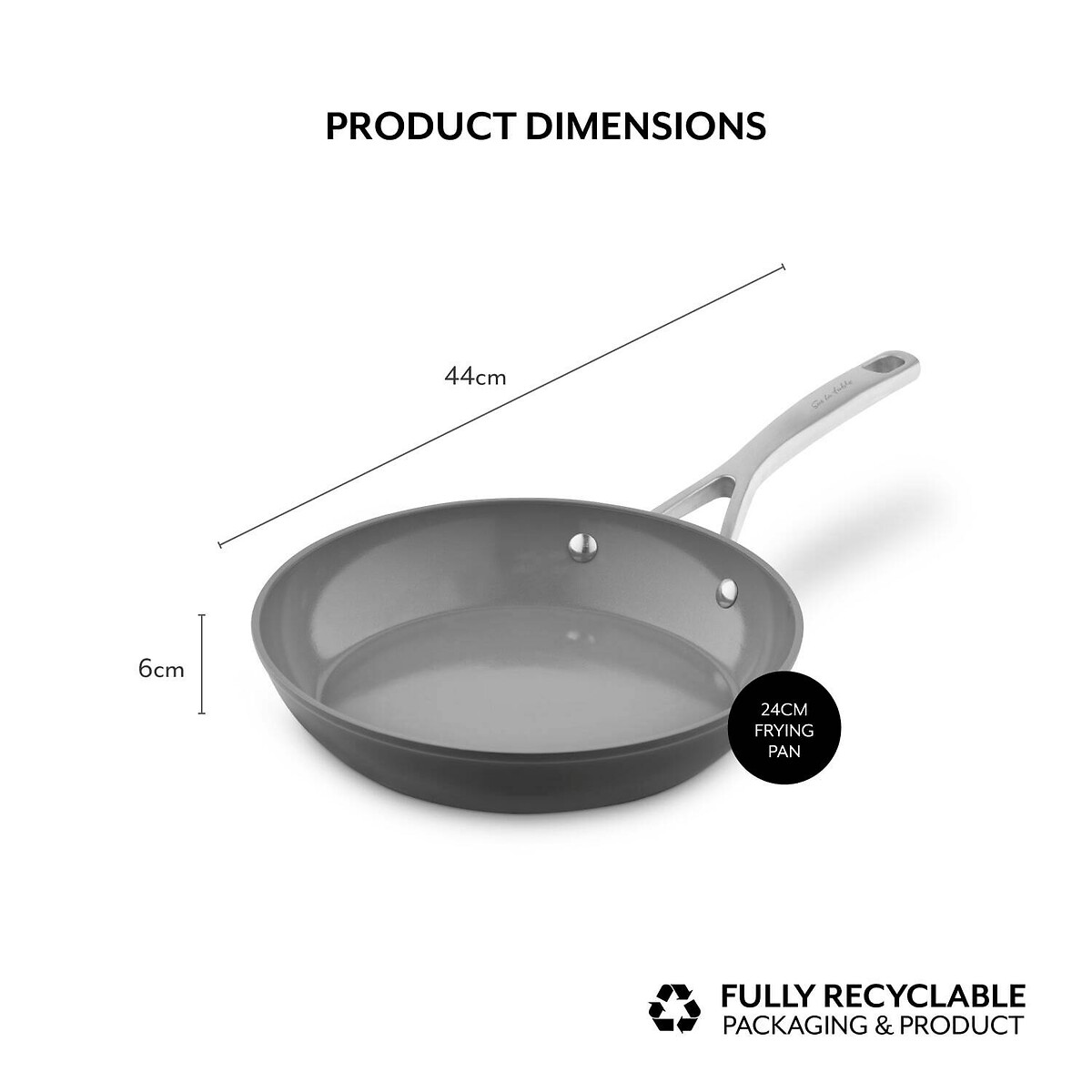 24cm SLT Core Hard Anodized Frying Pan grey, SUR LA TABLE