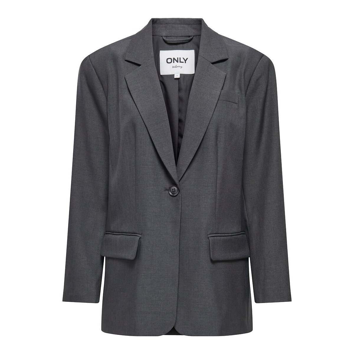 Veste blazer, manches longues gris foncé, ONLY