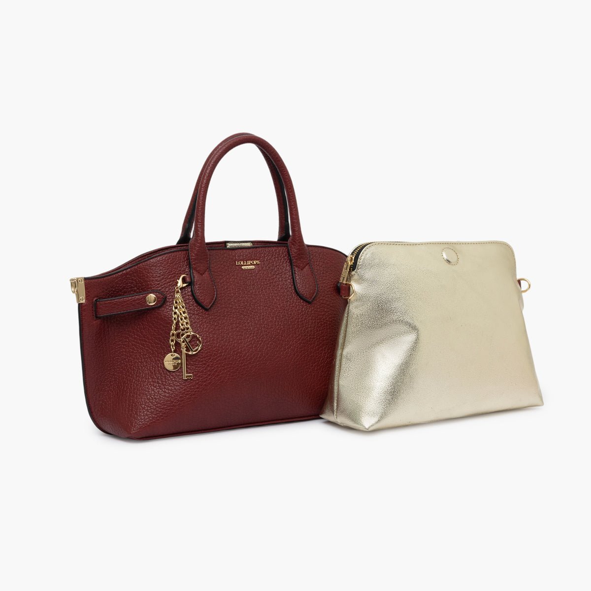 Sac shopper Todora M doré,rouge, LOLLIPOPS