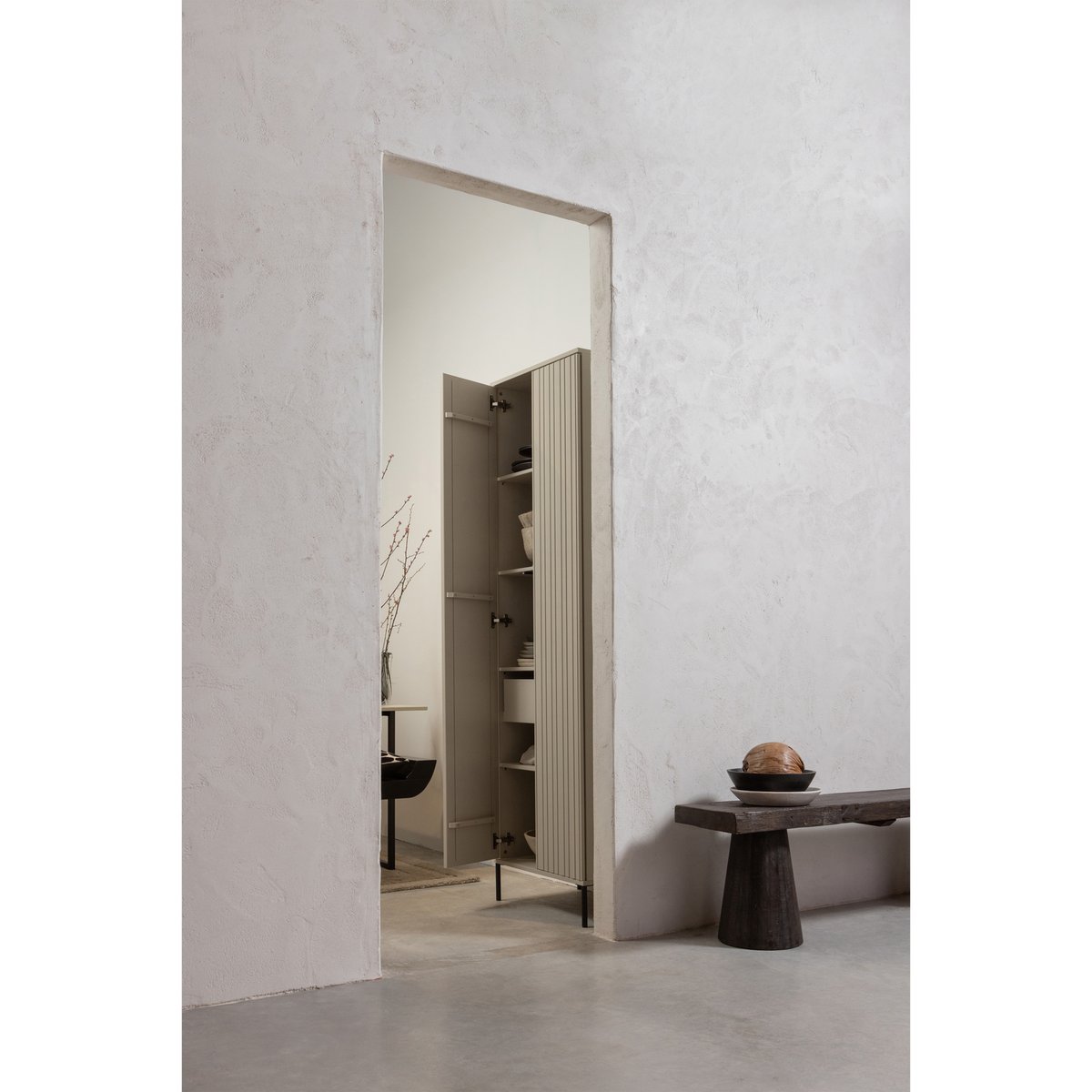 Armoire 2 portes 1 tiroirs en pin NEW GRAVURE dust, WOOOD