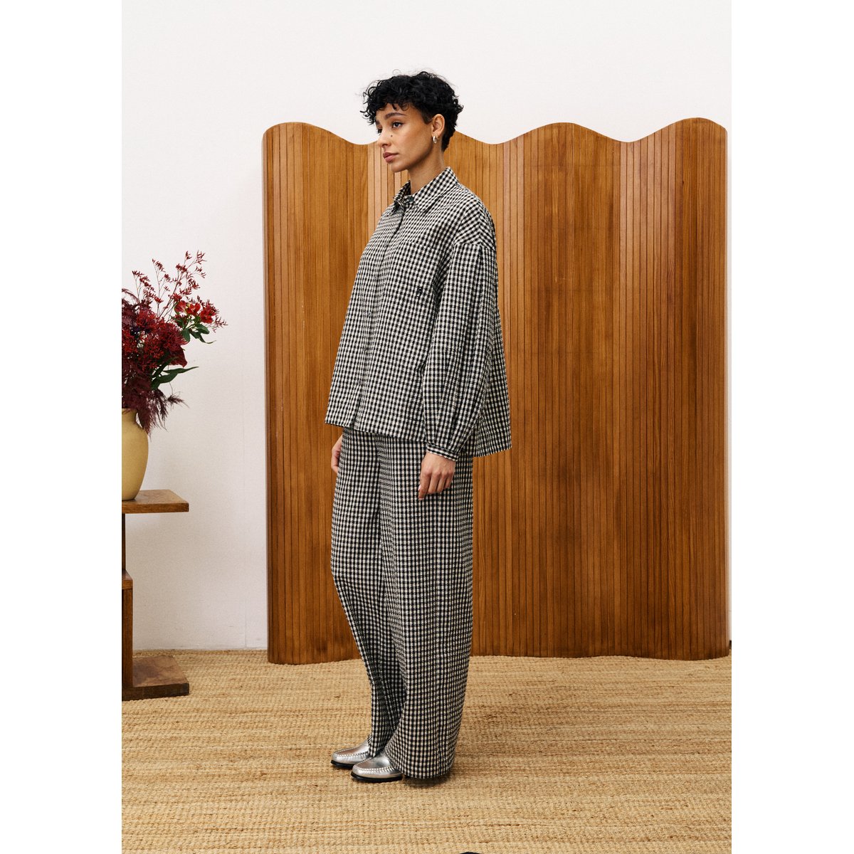 Pantalon en coton PANTHER noir, FRNCH