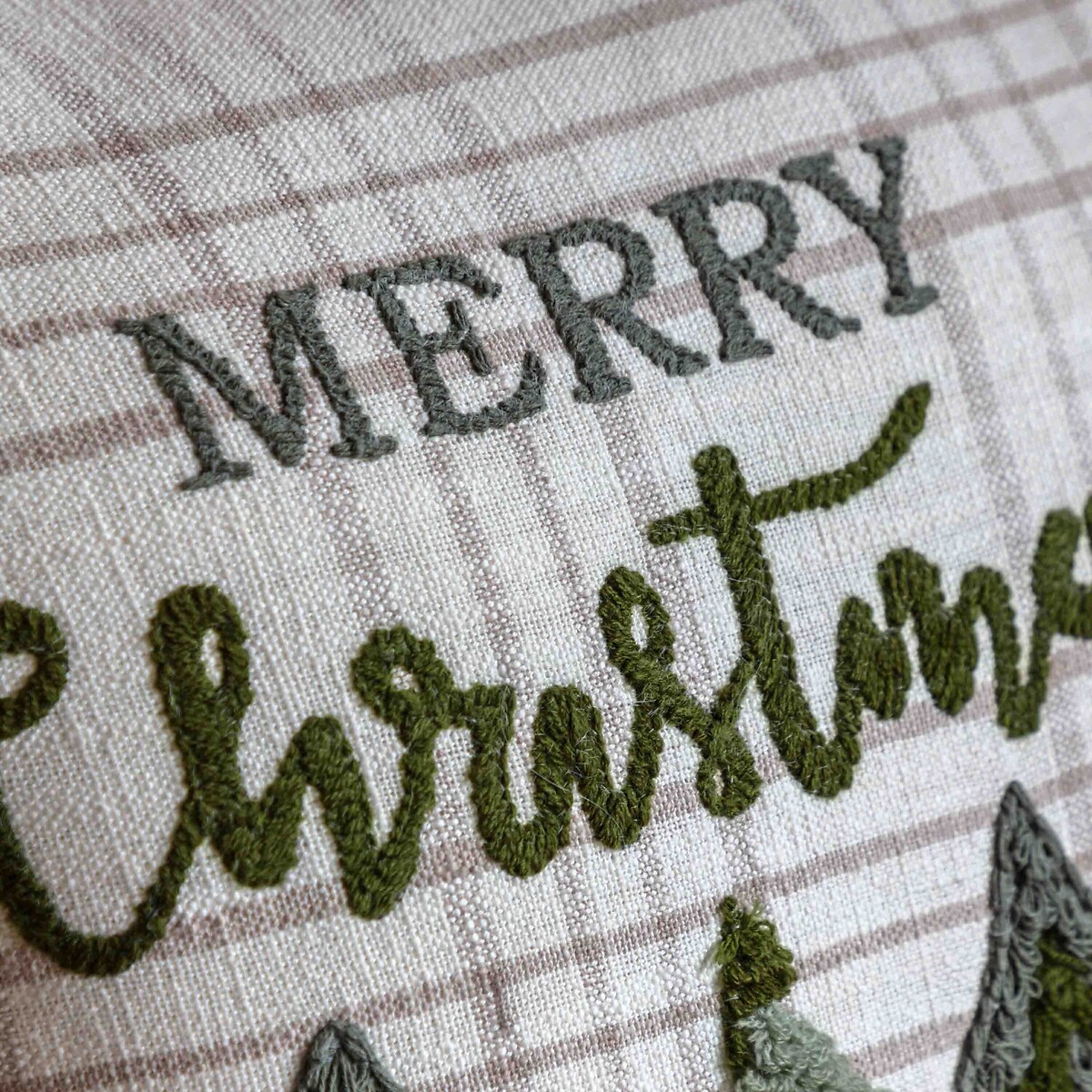 Woodland Merry Christmas Trees Cushion natural, ÉDITÉ
