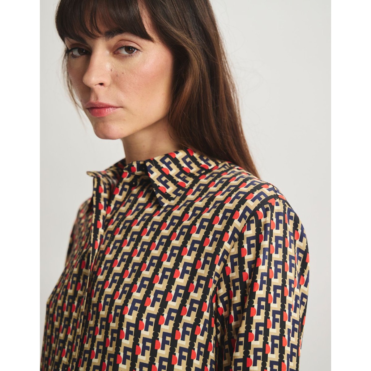 Chemise Maureen en viscose multicolore, INES DE LA FRESSANGE PARIS