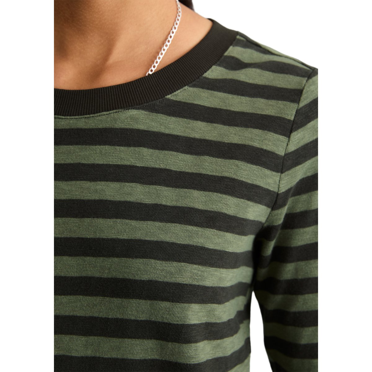 T-shirt long régulier en Heavy Slub Jersey gris, MARC O’POLO DENIM