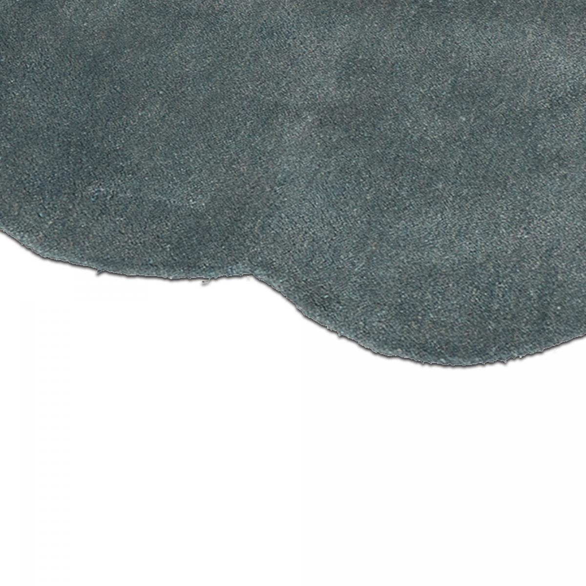 Tapis enfant fait main en coton NUAGE 1 gris, UN AMOUR DE TAPIS
