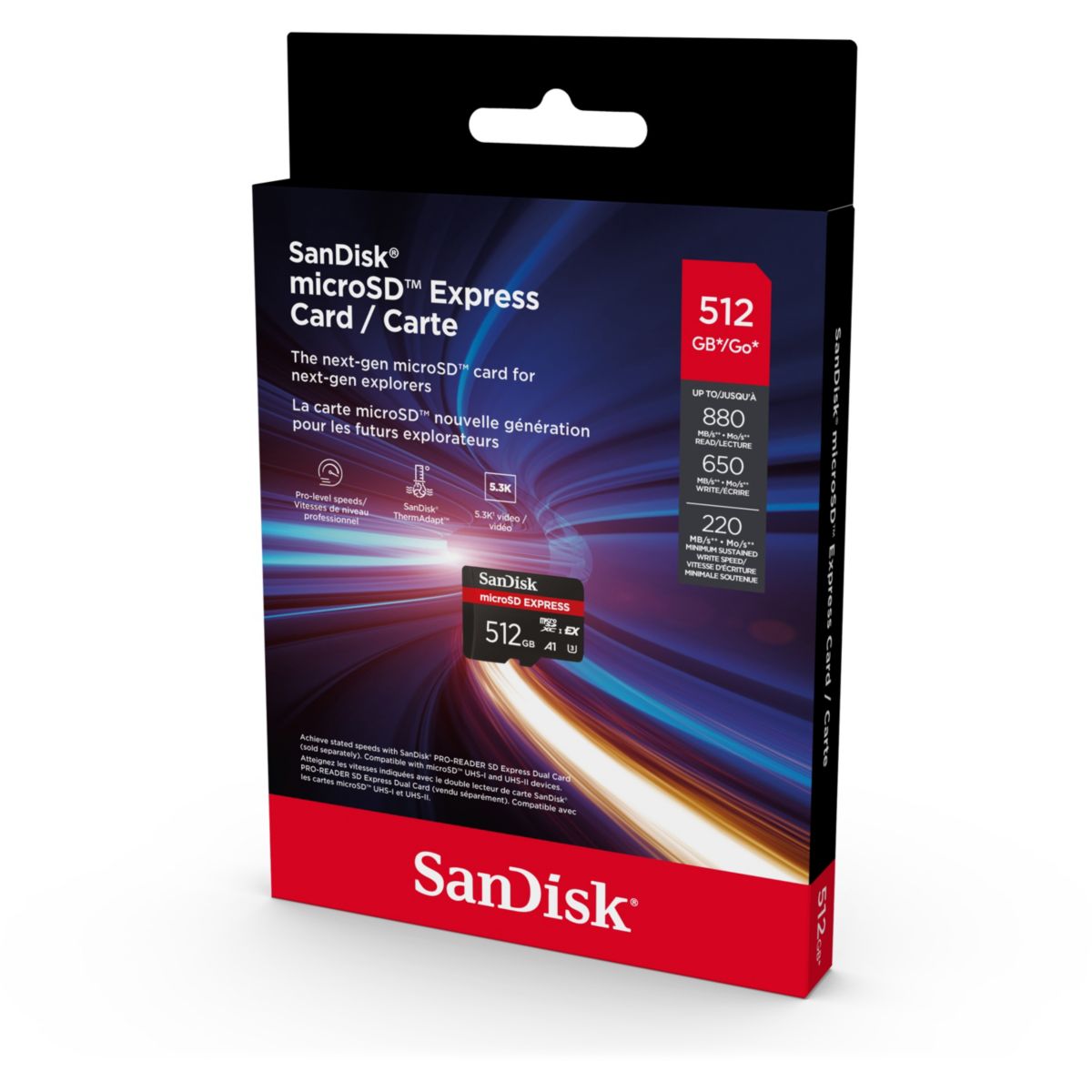 Carte Micro SD EXPRESS 512GB SWITCH couleur unique, SANDISK