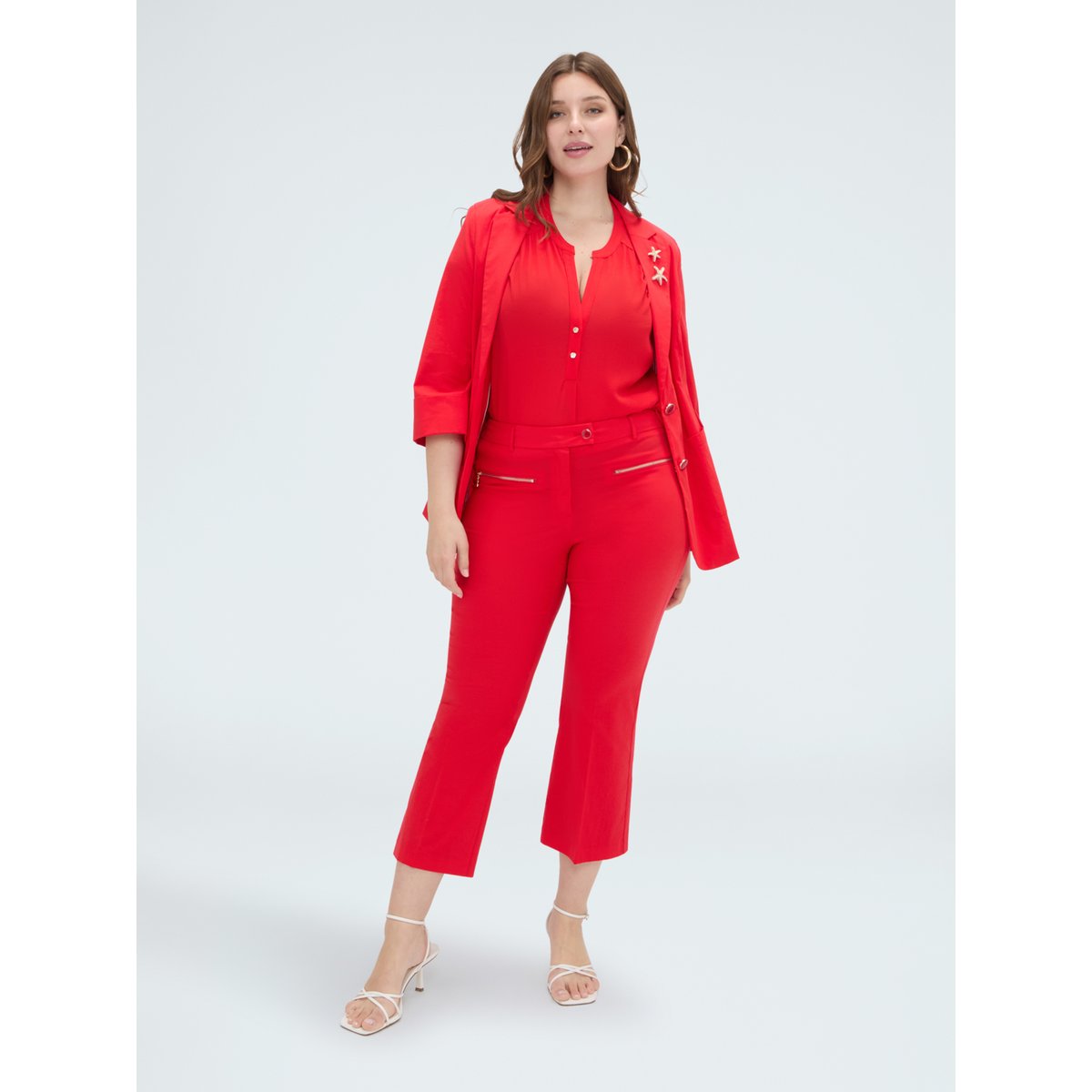 Pantalon Kick Flare rouge, FIORELLA RUBINO