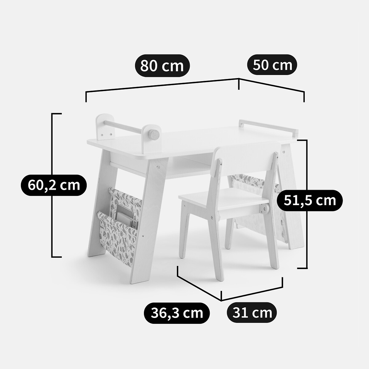 Ensemble bureau et chaise, Bertille multicolore, LA REDOUTE INTERIEURS