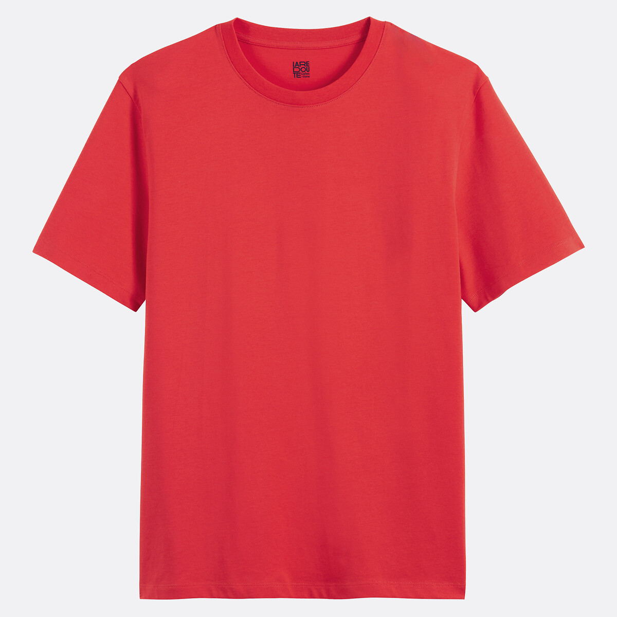 T-shirt col rond manches courtes rouge, LA REDOUTE COLLECTIONS