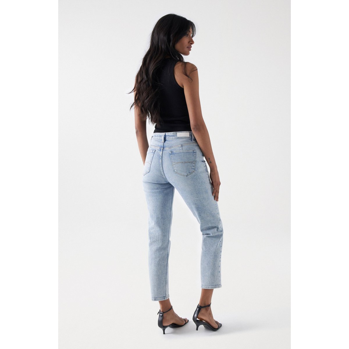 JEAN TRUE CROPPED SLIM bleu turquoise, SALSA JEANS