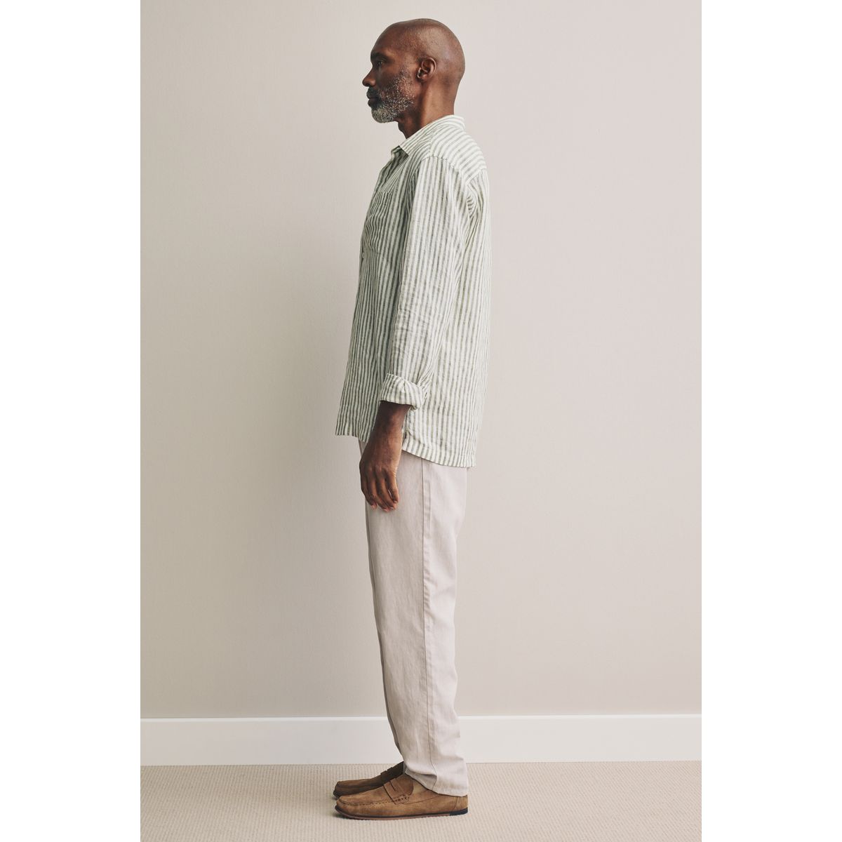 Pantalon doux contenant du lin gris clair, NEXT