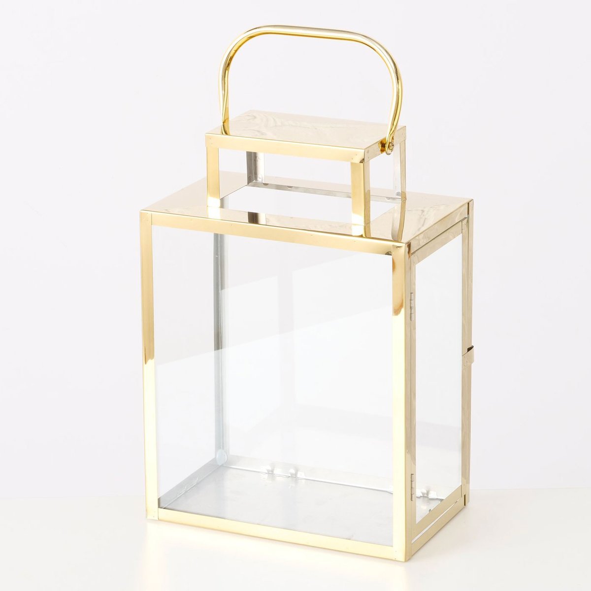 Set de 2 lanternes en métal doré et verre 20x30x46cm doré, WADIGA