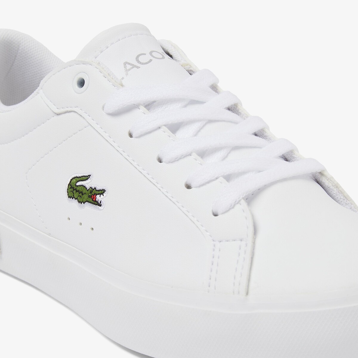 Baskets basses POWERCOURT blanc, LACOSTE