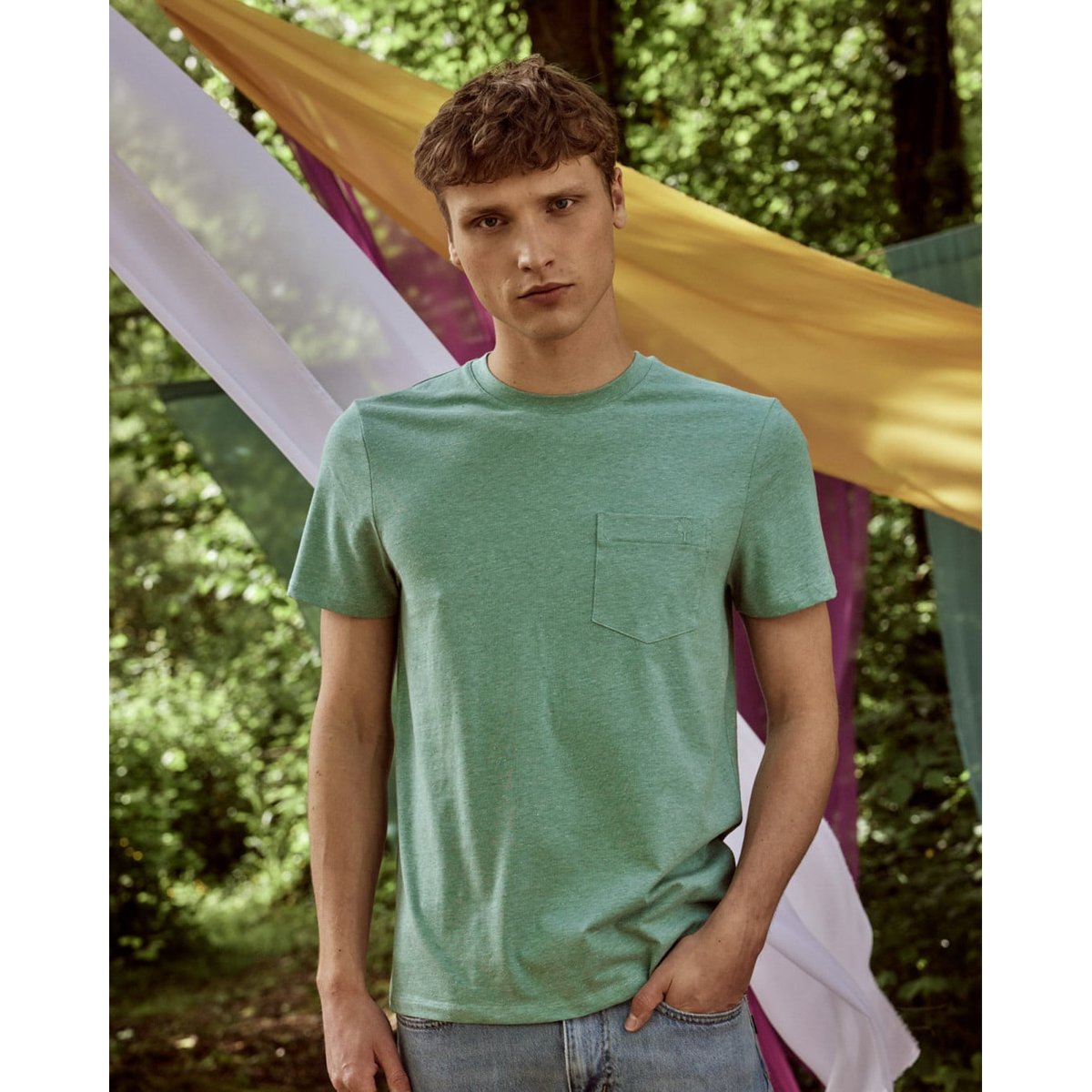 T-shirt OLONNE vert menthe, FAGUO