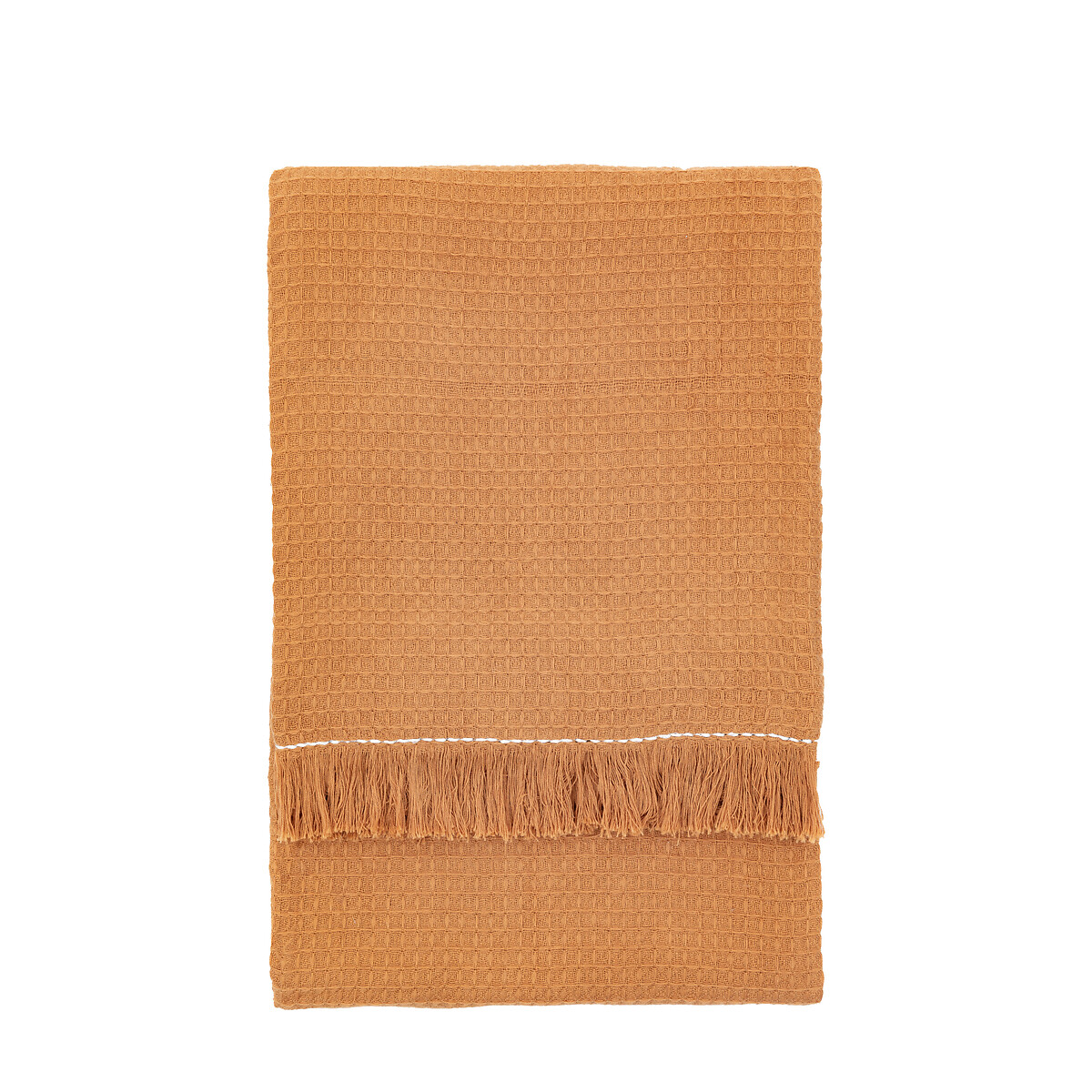 Sylvie Stitched Border Waffle Throw apricot, SO'HOME