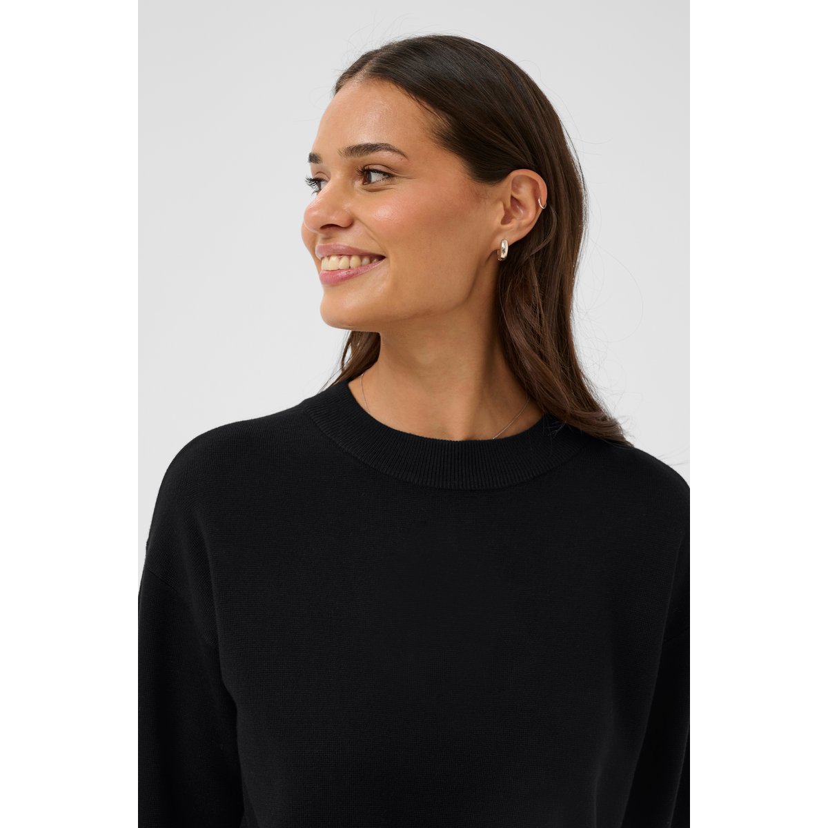 Pullover tricoté noir black deep, KAFFE
