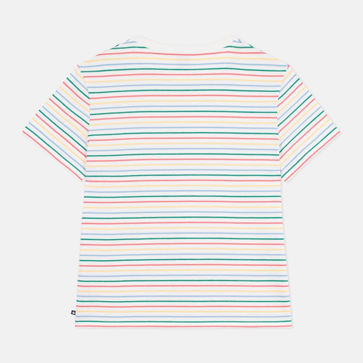 T-shirt rayé, col rond rayé multicolore, PETIT BATEAU