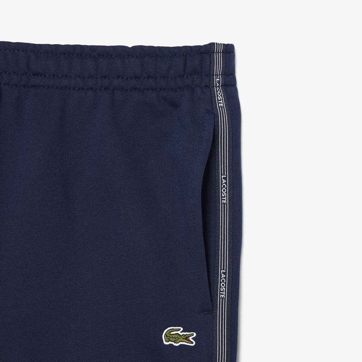 Short regular fit molleton bandes siglées bleu-166, LACOSTE