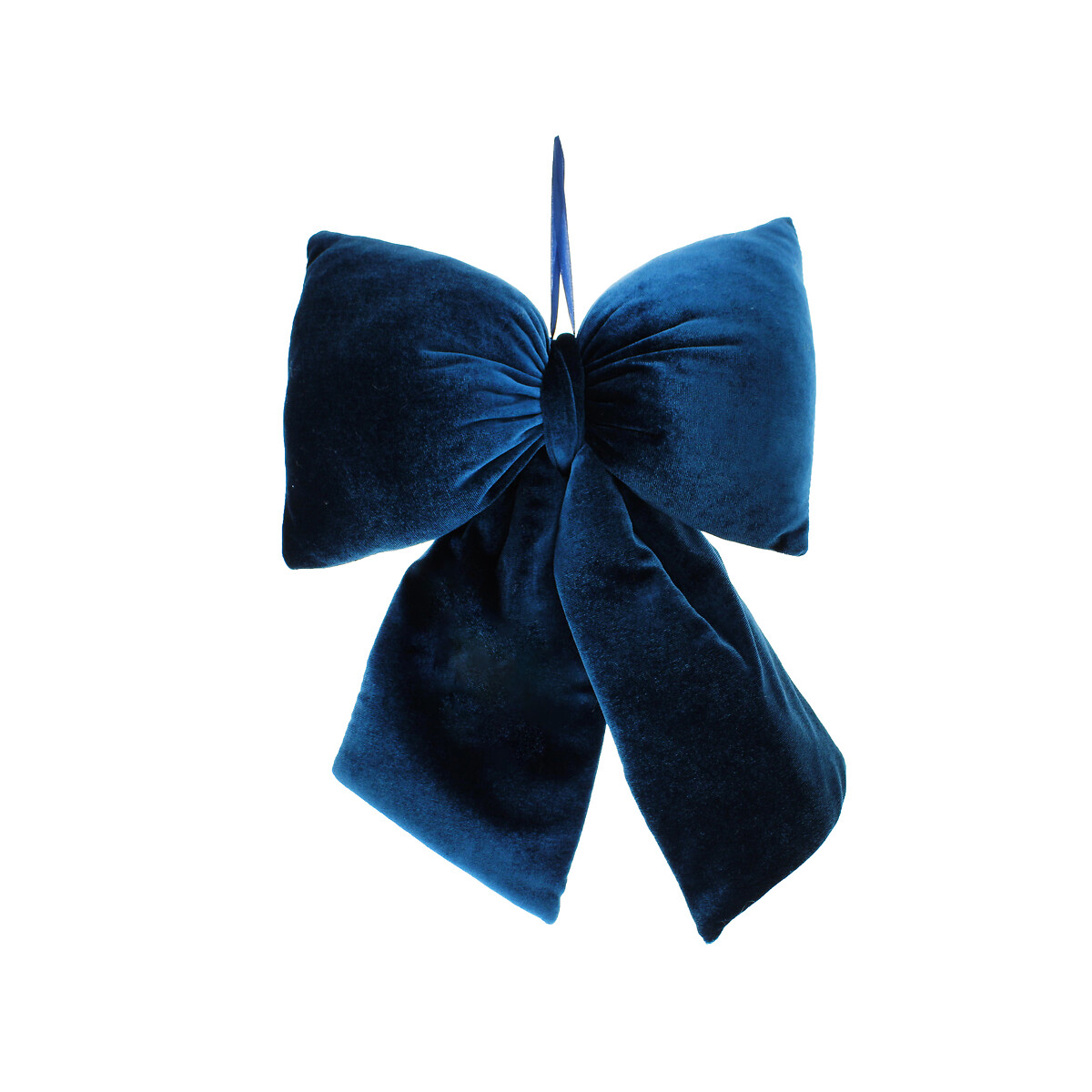 Set of 2 25cm Nordic Lights Blue Velvet Decorative Bows blue, SO'HOME