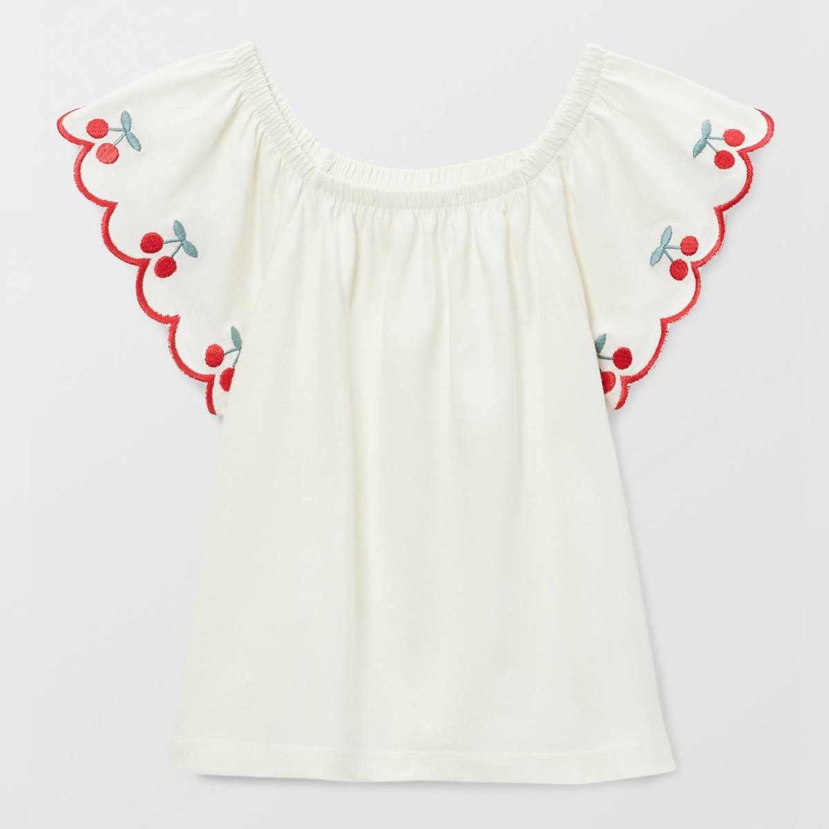 T-shirt manches courtes brodé en coton BIO GOTS eclat, BOUT'CHOU