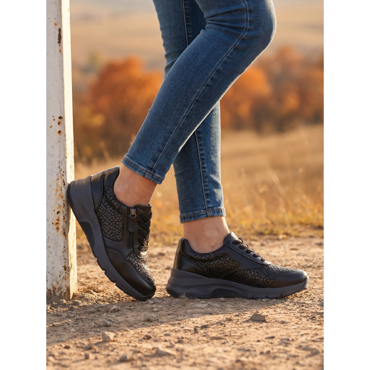Baskets spécial hallux valgus noir, PEDICONFORT