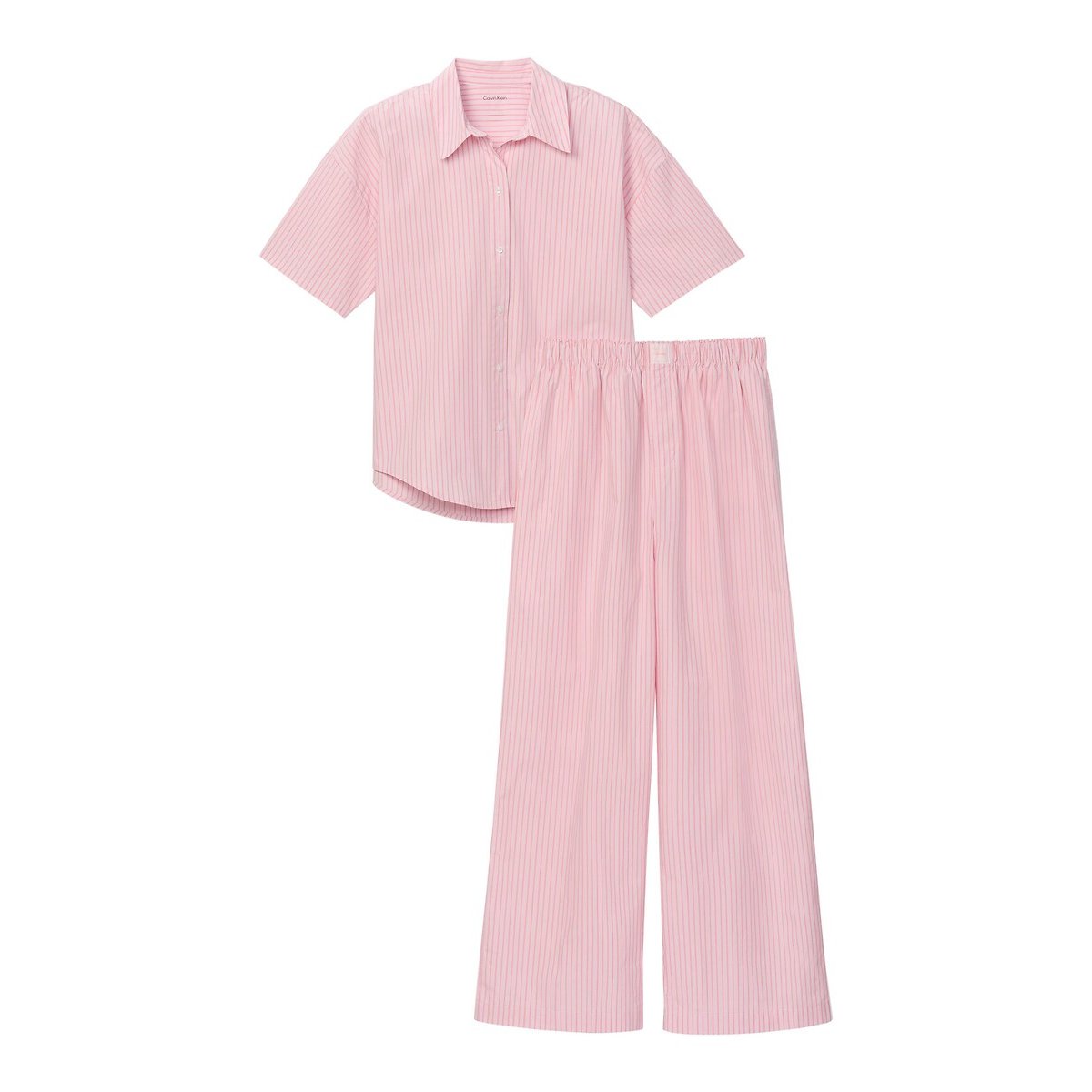 Ensemble de pyjama à rayures COTTON POPLIN rayé rose clair, CALVIN KLEIN UNDERWEAR